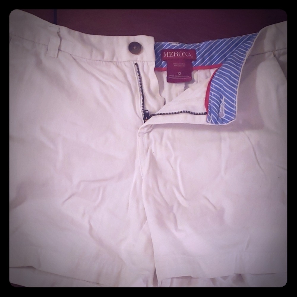 White Merona 3" Shorts